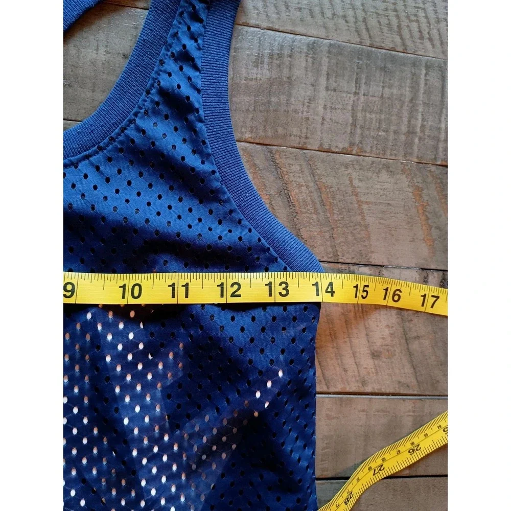 Nike‎ Black And Blue Mesh Double Layer Racer Back Tank 